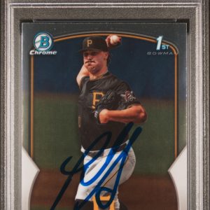 Paul Skenes Signed 2023 Bowman Draft Chrome Prospect Rookie Auto #BDC14 PSA 8