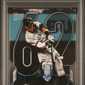 Aaron Judge Signed Auto 2022 Topps Now #1012 AL Record 62 HR PSA Gem Mt 10/10