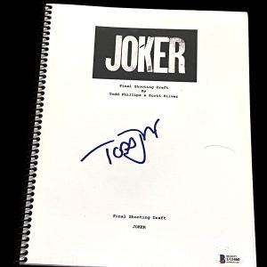 TODD PHILLIPS SIGNED AUTOGRAPH MOVIE SCRIPT THE JOKER BECKETT BAS COA E