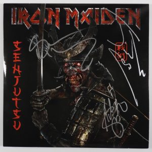 Iron Maiden JSA Autograph Signed Senjutsu Album Vinyl Record Bruce Dickinson