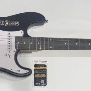 CLAYTON KERSHAW SIGNED CUSTOM LOS ANGELES DODGERS ELECTRIC GUITAR  LA JSA COA