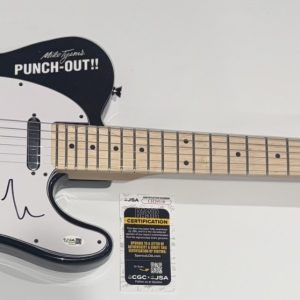 MIKE TYSON SIGNED CUSTOM PUNCH-OUT ELECTRIC GUITAR  VERY RARE JSA COA