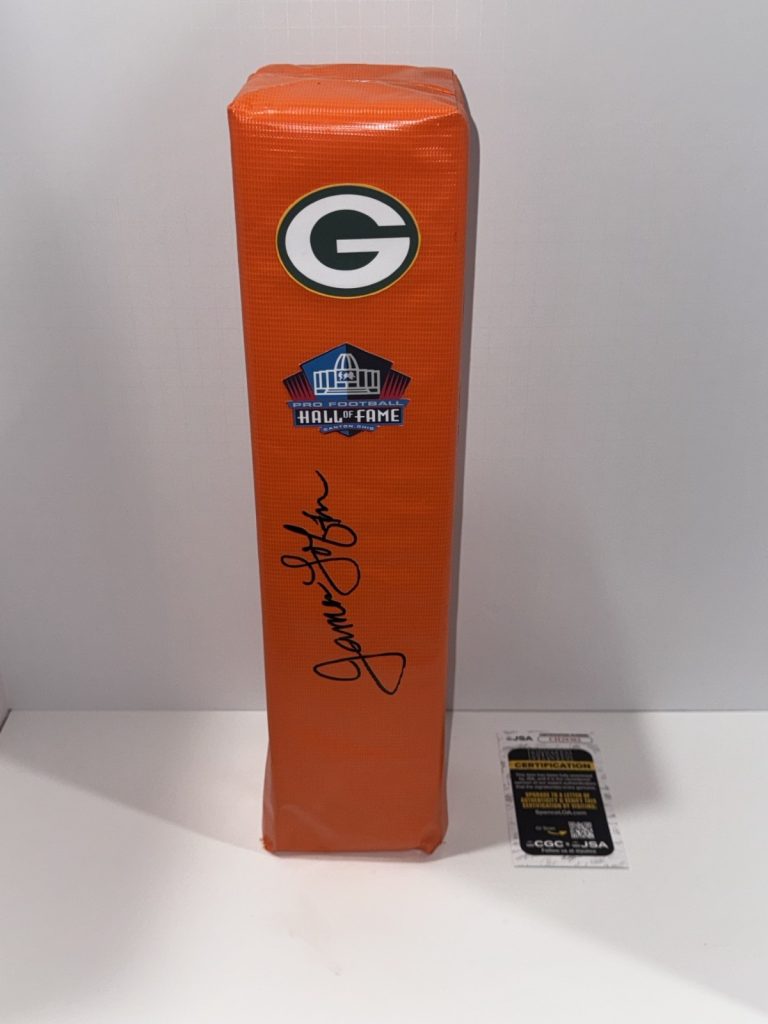 JAMES LOFTON SIGNED TOUCHDOWN PYLON GREEN BAY PACKERS FOOTBALL HOF JSA COA