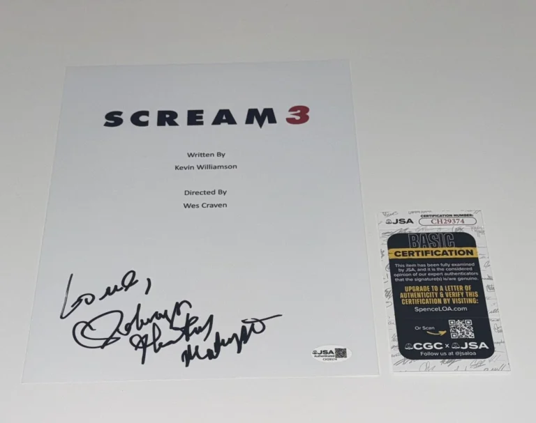HEATHER MATARAZZO SIGNED SCREAM 3 FULL MOVIE SCRIPT JSA COA