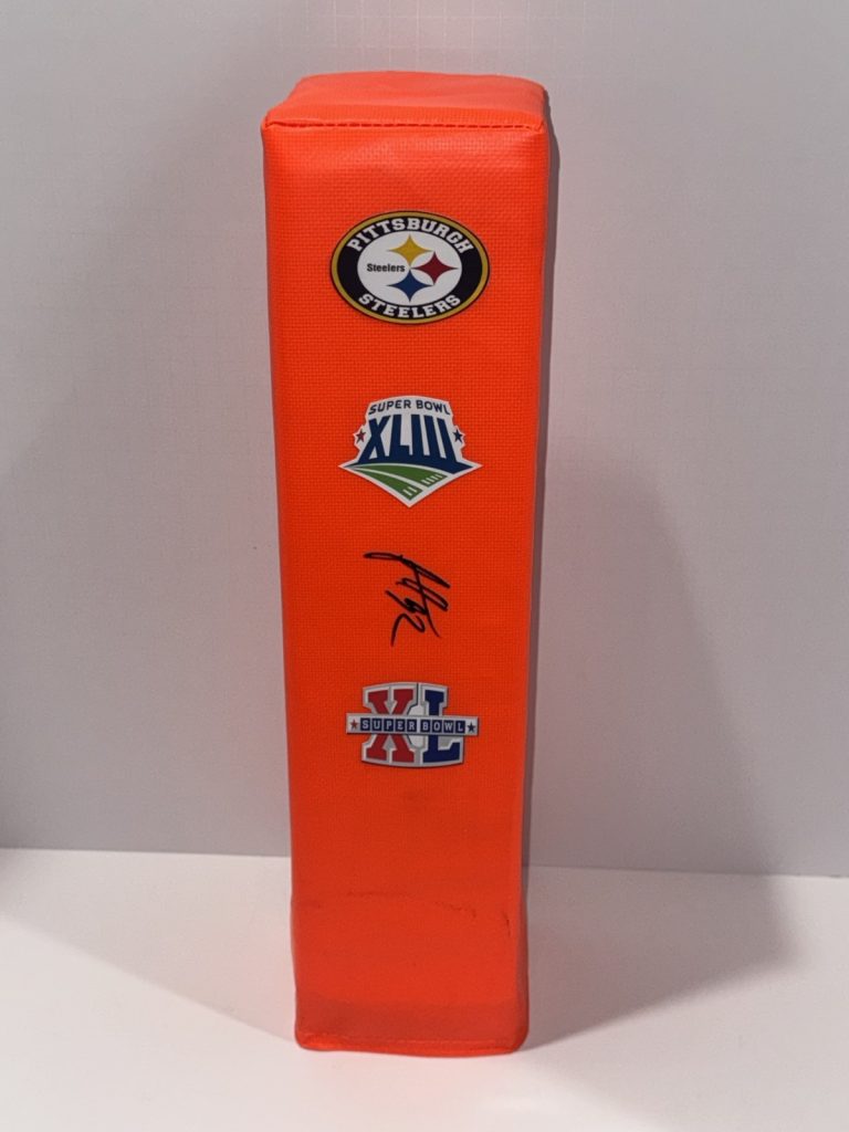 JAMES HARRISON SIGNED PITTSBURGH STEELERS TOUCHDOWN PYLON FOOTBALL