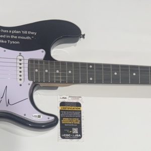 MIKE TYSON SIGNED CUSTOM ELECTRIC GUITAR BADDEST MAN ON THE PLANET JSA COA