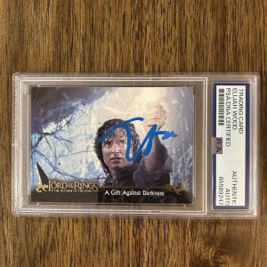 Elijah Wood ‘Lord of the Rings’ Signed ‘Frodo Baggins’ Card PSA Slab