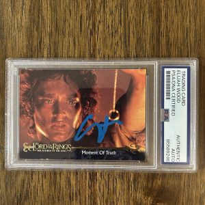 Elijah Wood ‘Lord of the Rings’ Signed ‘Frodo Baggins’ Card PSA Slab