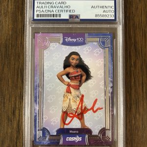 Auli'i Cravalho ‘Moana’ Signed Disney Card PSA Slab Auto RARE