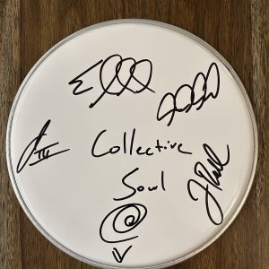 ‘Collective Soul’ Band Signed 10” White Drumhead Ed Roland +3