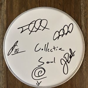 ‘Collective Soul’ Band Signed 10” White Drumhead Ed Roland +3