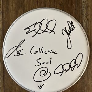 ‘Collective Soul’ Band Signed 10” White Drumhead Ed Roland +3