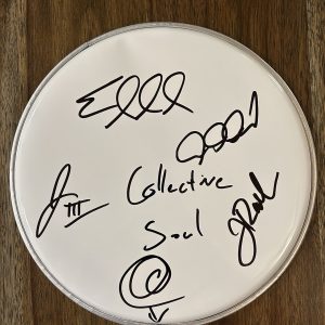 ‘Collective Soul’ Band Signed 10” White Drumhead Ed Roland +3