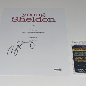 ZOE PERRY SIGNED YOUNG SHELDON PILOT EPISODE SCRIPT JSA COA