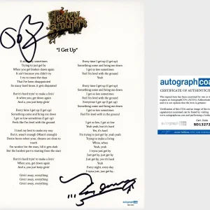 ‘The Teskey Brothers’ Band Duo Signed Lyric Sheet ‘I Get Up’ ACOA PROOF