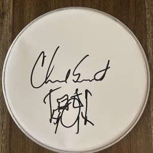 Chad Smith ‘Red Hot Chili Peppers’ Band Drummer Signed 10” Drumhead Sketch