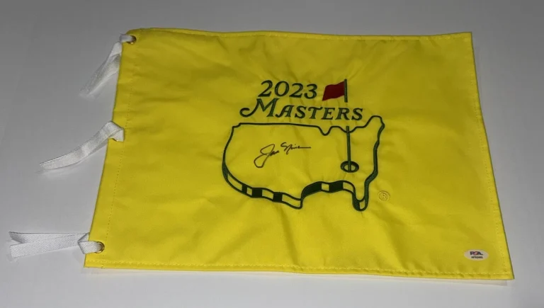 JACK NICKLAUS SIGNED 2023 MASTERS PIN FLAG 6 TIME CHAMPION PSA COA