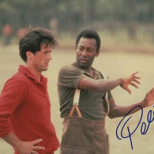 PELE SIGNED AUTOGRAPH 11x14 PHOTO - SOCCER, BRASIL, BALL, SYLVESTER STALLONE