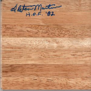 SLATER MARTIN SIGNED AUTOGRAPH - PARQUET FLOORBOARD - HALL OF FAME LAKERS KNICKS