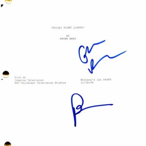 PETER BERG & CONNIE BRITTON SIGNED AUTOGRAPH - FRIDAY NIGHT LIGHTS PILOT SCRIPT