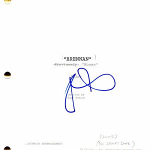 DAVID BOREANAZ SIGNED AUTOGRAPH - BONES PILOT SCRIPT - BUFFY THE VAMPIRE SLAYER