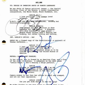 CHRIS PRATT, ROB LOWE, ADAM SCOTT +1 SIGNED AUTOGRAPH PARKS AND REC PILOT SCRIPT