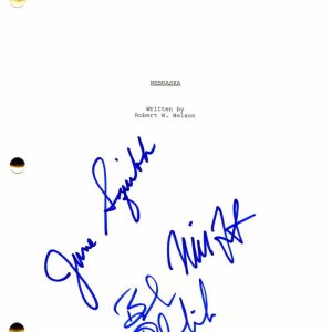 WILL FORTE, JUNE SQUIBB, BOB ODENKIRK SIGNED AUTOGRAPH - NEBRASKA MOVIE SCRIPT