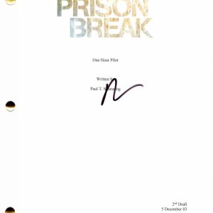 DOMINIC PURCELL SIGNED AUTOGRAPH - PRISON BREAK PILOT SCRIPT - WENTWORTH MILLER