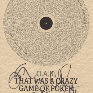 OAR Full Band Signed Autograph That Was a Crazy Game of Poker Lyric Sheet w/ COA