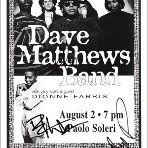 Dave Matthews Band x5 Signed Autograph 11x17 Promo Poster - LeRoi Moore JSA COA