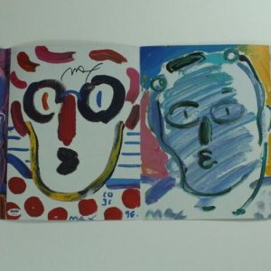 PETER MAX SIGNED AUTOGRAPH LIMITED EDITION FACES HUGE ART PRINT - VERY RARE PSA