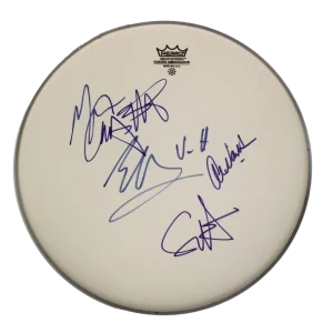 Van Halen band Signed Autograph 14" Drumhead w/ Eddie Alex Sammy Hagar + JSA COA