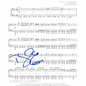 TYLER GLYNN SIGNED AUTOGRAPH "EVERYBODY TALKS" SHEET MUSIC - NEON TREES, HABITS