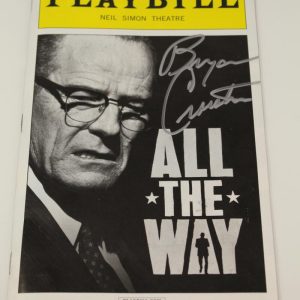 BRYAN CRANSTON SIGNED AUTOGRAPH "TRUMBO" BROADWAY PLAYBILL - BREAKING BAD STAR