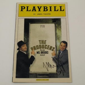 MATTHEW BRODERICK SIGNED AUTOGRAPH "THE PRODUCERS" ORIGINAL BROADWAY PLAYBILL