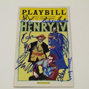 FULL CAST SIGNED AUTOGRAPH "HENRY IV" ORIGINAL BROADWAY PLAYBILL -ETHAN HAWKE +7