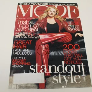 TRISHA YEARWOOD SIGNED AUTOGRAPH MODE MAGAZINE COVER COUNTRY MUSIC GARTH BROOKS