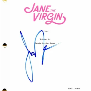 JUSTIN BALDONI SIGNED AUTOGRAPH JANE THE VIRGIN PILOT SCRIPT - GINA RODRIGUEZ