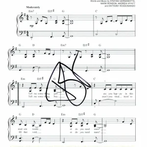 BRADLEY COOPER SIGNED AUTOGRAPH SHALLOW SHEET MUSIC A STAR IS BORN W/ LADY GAGA
