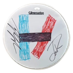 Twenty One Pilots Band Signed Autograph 12" Drumhead - Josh & Tyler w/ JSA COA