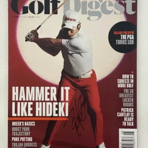HIDEKI MATSUYAMA SIGNED AUTOGRAPH GOLF DIGEST MAGAZINE - 2021 MASTERS CHAMPION