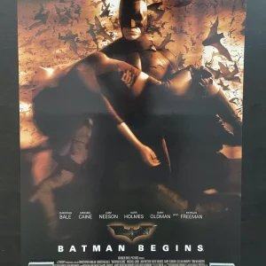 CHRISTOPHER NOLAN SIGNED AUTOGRAPH FULL SIZE BATMAN BEGINS POSTER CHRISTIAN BALE