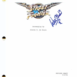 WES STUDI SIGNED AUTOGRAPH STREET FIGHTER FULL MOVIE SCRIPT - SAGAT, VERY RARE