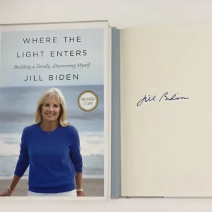 FIRST LADY DR JILL BIDEN SIGNED AUTOGRAPH "WHERE THE LIGHT ENTERS" BOOK W/ ACOA