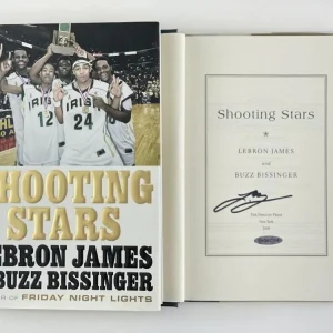 LEBRON JAMES SIGNED AUTOGRAPH "SHOOTING STARS" BOOK - BASKETBALL GOAT, UDA RARE!