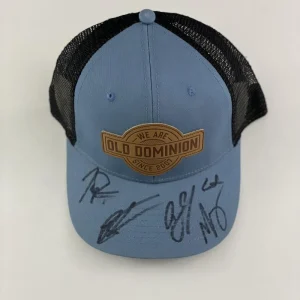OLD DOMINION SIGNED AUTOGRAPH BASEBALL HAT CAP - MEAT AND CANDY, TREVOR ROSEN +4