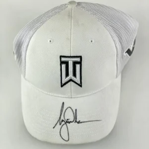 TIGER WOODS SIGNED AUTOGRAPH TW NIKE HAT - MASTERS & OPEN CHAMPION GOLF GOAT JSA