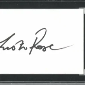 JUSTIN ROSE SIGNED AUTOGRAPH SGC SLABBED INDEX CARD W/ RARE FULL SIGNATURE!