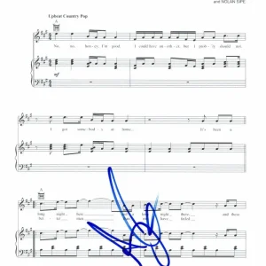 ANDY GRAMMER SIGNED AUTOGRAPH "HONEY I'M GOOD" SHEET MUSIC - MAGAZINES OR NOVELS