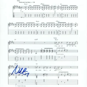 NATE MENDEL SIGNED AUTOGRAPH "LEARN TO FLY" SHEET MUSIC - FOO FIGHTERS, RARE!